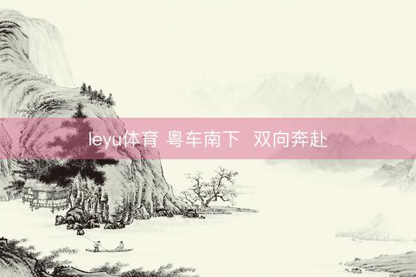 leyu体育 粤车南下  双向奔赴